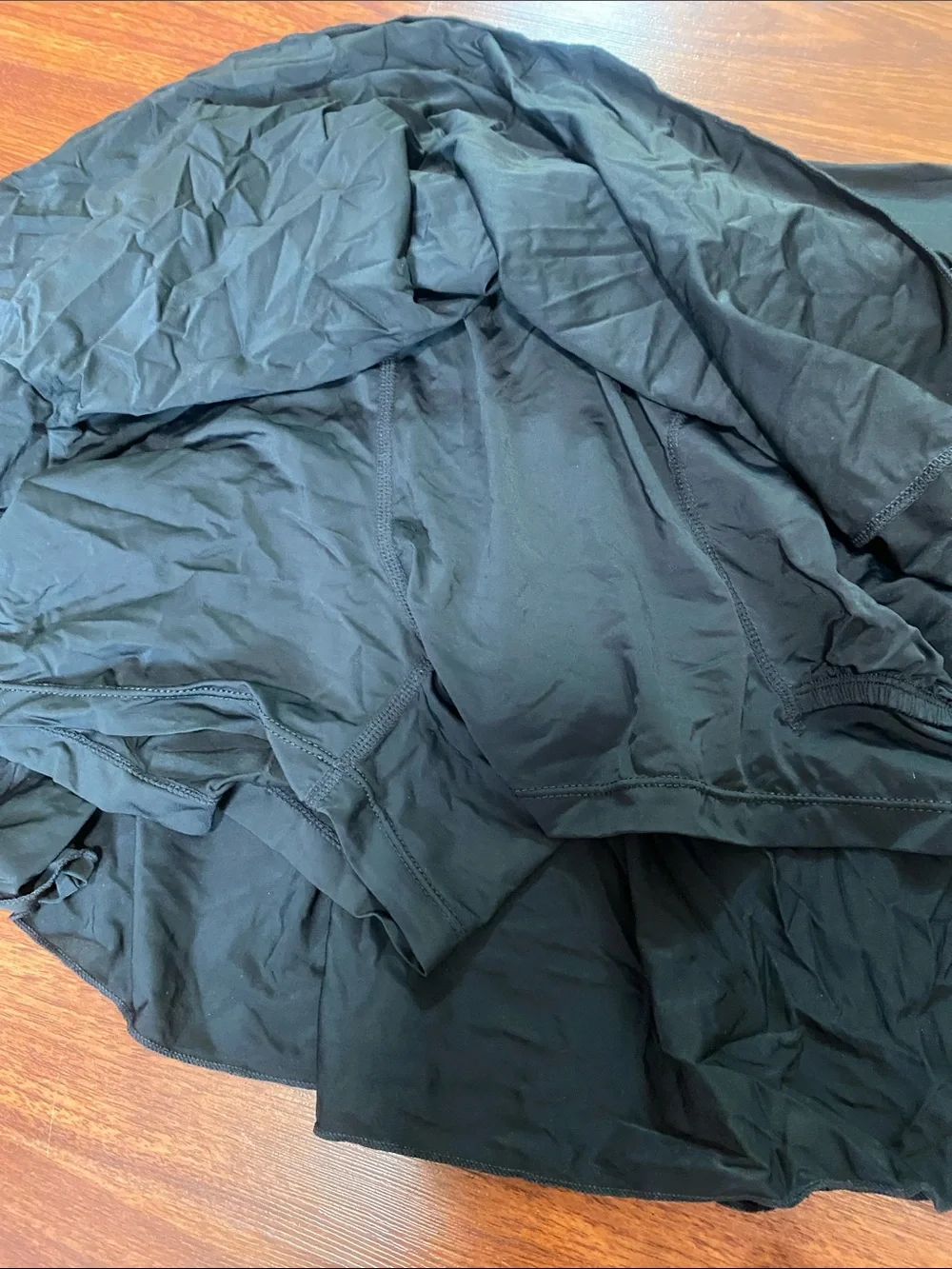 Black Layered Skirted Athletic Shorts